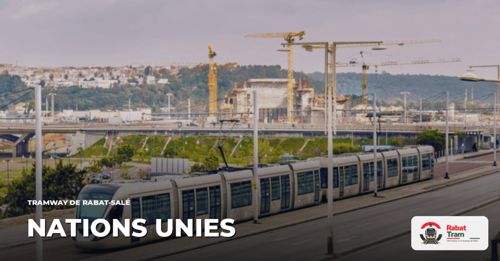 Station Nations Unies sur la Ligne 1, tramway de Rabat-Salé