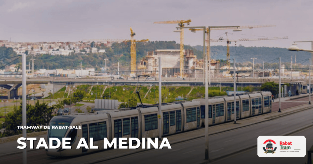 Station Stade Al Medina sur la Ligne 1, tramway de Rabat-Salé